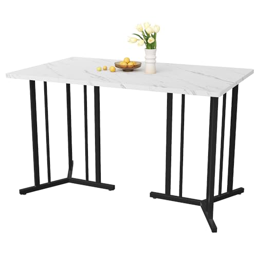 Table à manger rectangulaire avec cadre moderne et pieds réglables