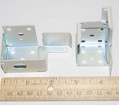 Miniatura 2 de Soportes de persiana para barandilla de 1" X 1 12" (1 par con 4 tornillos) marfil
