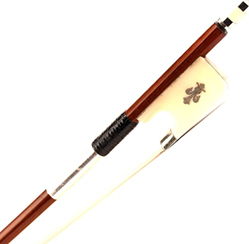 D.peccatte Copy Pro Master Antique Ipe Cello Bow 4/4 White(Abs) Color Fleur-De-Lys Frog Stiff Fast76G #TOP4