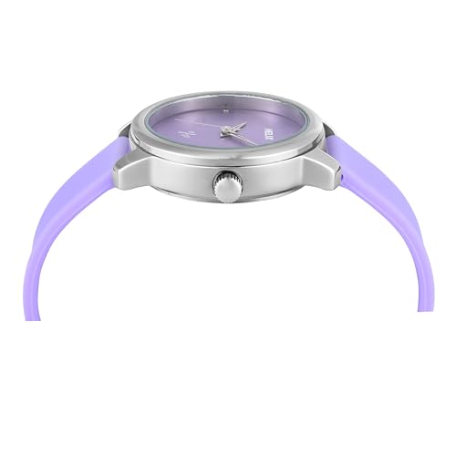 Image of Helix by Timex Analog Watch for Women with Purple Round Dial & Purple Silicone Strap Band Water Resistant Women's Wrist Watches - TW048HL15