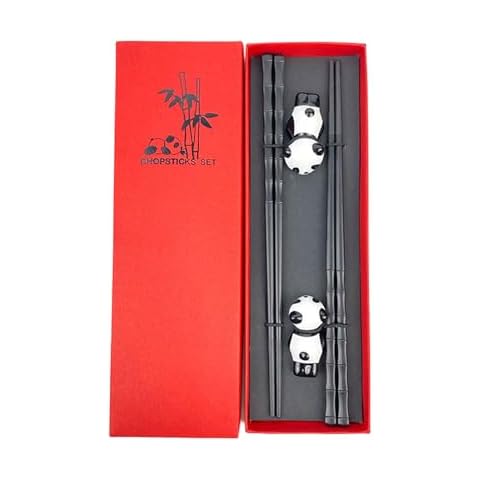 Chopsticks Set with Panda Holder Cover