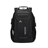 Mochila Grande Reforçada Masculina Feminina Executiva Para Notebook Bolsa Anti Furto Impermeável Escolar Faculdade Passeio Trabalho Viagem Alça com Cabo De Aço Saída Usb Saída Fone de Ouvido, PREMIUM
