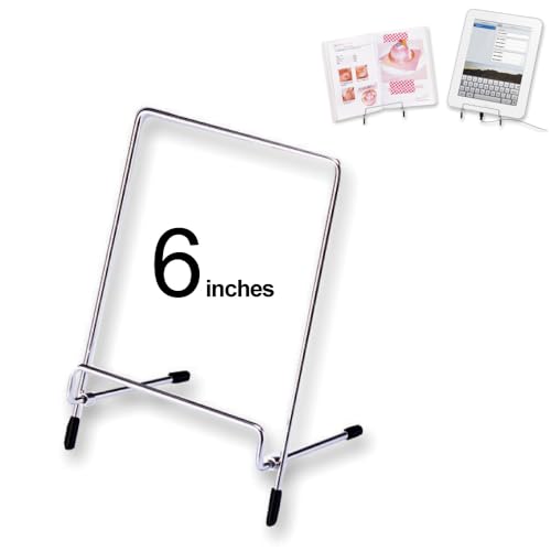 Asuka DB522 Free Plate Stands for Display Decorative Plate Book,Photo Easel Medium, Silver 6inch Display Stan