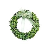 Preserved Boxwood 8 in Round Wreath (Set of 3)