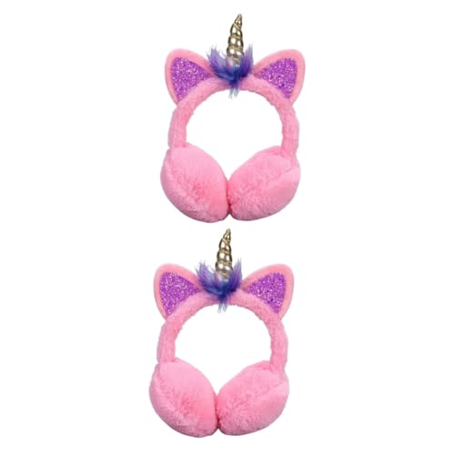 2 Orejeras de Unicornio Infantiles un Regalo Divertido de Invierno