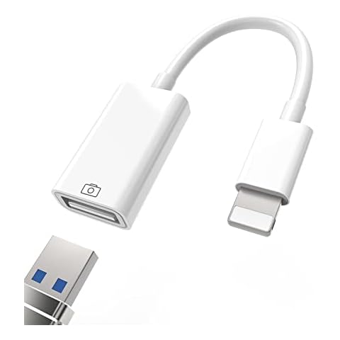 Lightning Male to USB Female Adapter OTG Data Sync Cable for iPhone Apple Ipad Air 13 11 12pro Max Mini XR X XS 8 7 SE 6plus,Camera,Card Reader,Mouse,Keyboard,Hub,Midi Port Adaptador Connector Cover