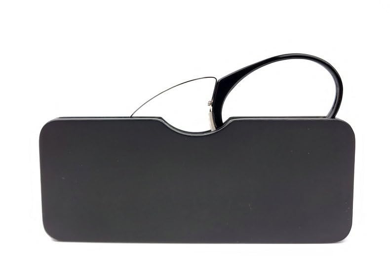 Poshh Eyewear Nose Clip Reading Glasses For Men and Women with a compact size case with Lightweight and scratch resistant. 1