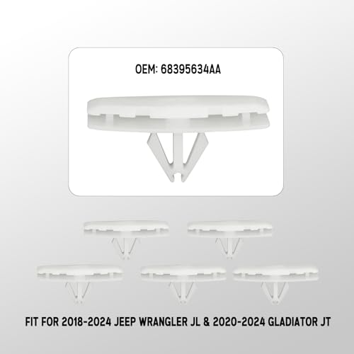 image for 5 in 1 Wrangler Grille Fastener Retainer Clips, Xislet Push-Type Plast