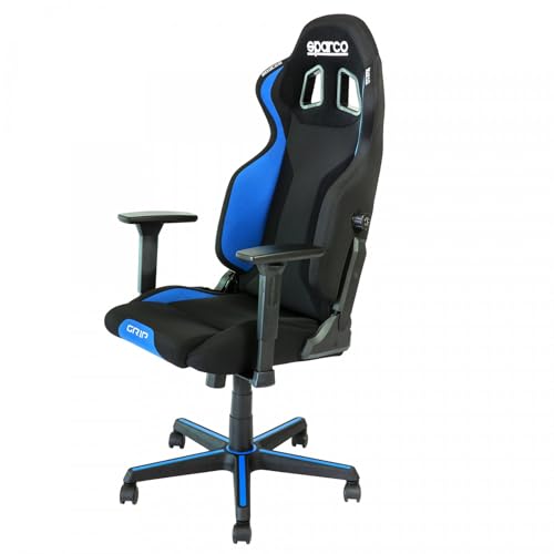 Sparco GRIP 2019, Sedia Gaming/Ufficio, Nero/Blu