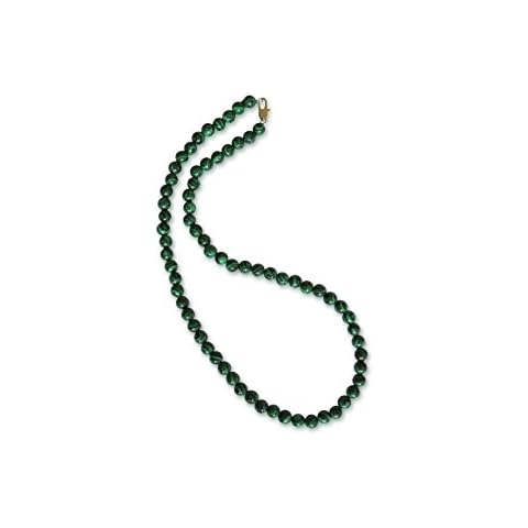 Malachite necklace, natural, teardrop, 925 silver Cover