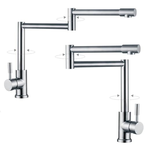 Robinet de cuisine en acier inoxydable 304 pivotant design