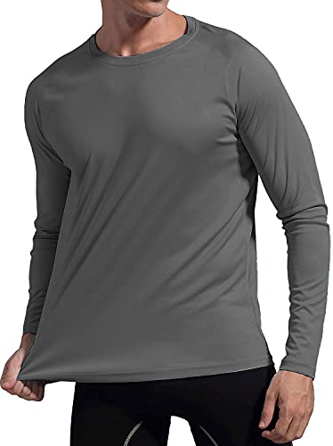 Camiseta UV Protection Masculina UV50+ Tecido Ice Dry Fit Secagem Rápida M Cinza