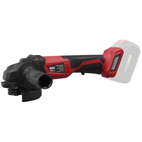Sealey 20V SV20 Series Cordless Angle Grinder 115mm - Body Only - CP20VAGB, Black