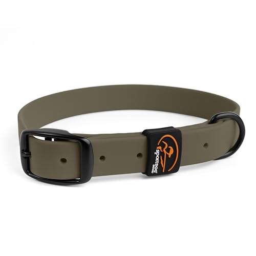 SportDOG Rugged Utility Collar – Waterproof and Stink-Proof – Premium Soft-Touch Material – Stress-Tested, Durable Hardware – Silicon Strap Keeper – Moss Green – Large