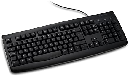 Kensington- wired keyboard for PC, Laptop, Desktop, Computer, notebook. USB Keyboard compatible with Dell, Acer, HP, Samsung and more, with UK layout - Black (1500109)