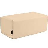 pader medi.tech Orthopädisches Entlastungskissen, Positurkissen 50x25x20cm I Bandscheibenkissen, Stufenkissen, Lagerungskissen für Beine mit festem Schaumkern (02 Elfenbein)