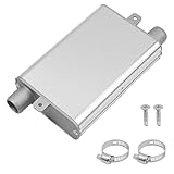 24mm Schalldämpfer Standheizung, Dieselheizung Schalldämpfer, Standheizung Schalldämpfer aus Aluminium, universell für Auto Motorrad Fahrzeug, Silber