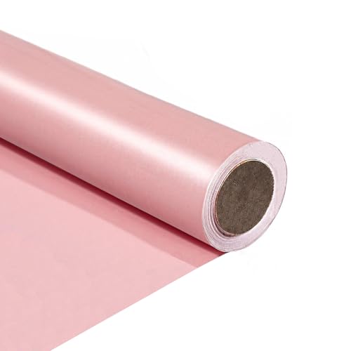 Pink Wrapping Paper 43cm X 10m Gift Matte Pink Wrapping Paper Eco Friendly Recyclable Gift Wrap for Wedding Bridal Shower Baby Shower Anniversary Birthday Husband or Wife