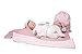 Poupée Guca- Poupée Reborn Patricia Ensemble Point Rose et Blanc avec Bord, Matelas à Langer et Sac à Dos 46 cm, Multicolore (18025)