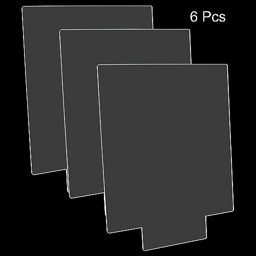 Qjaiune 6pcs 2mm Acrylic Blanks for Light Base, Rectangle Shaped Acrylic Sheet Acrylic Panel Sign Blank with Protective Film, Clear Plastic Blanks for LED DIY Display Projects Craft