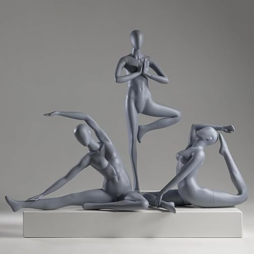 Mannequin de sport détachable blanc avec support d'exposition - 4