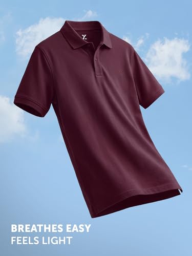 Image of XYXX Men's Nova 100% Combed Cotton Regular Fit Polo T-Shirt