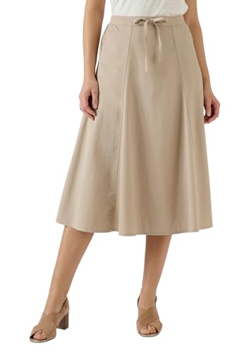 Image of Damart - Flared Skirt, Stone, 14 Beige