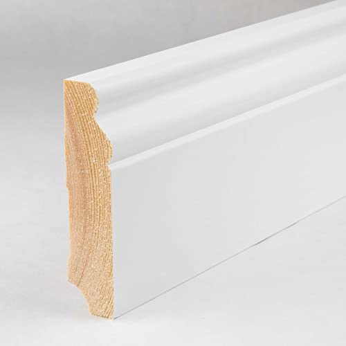 PROVISTON | plinthe moulurée bois massif | 19 x 80 x 2500 mm | pin blanc couvrant | 1 pièce