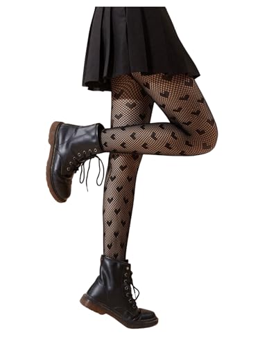 Image of SHENHE Women's Patterned Fishnet Tights High Waist Pantyhose Floral Stockings