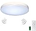 Premium 14" Flush Mount LED Ceiling Light Fixture with Motion Sensor, Remote Control & Timer - Dimmable & Adjustable Light Color (Warm 2700K-5000K Cool) - Bedroom, Dining Room, Bathroom and Closet