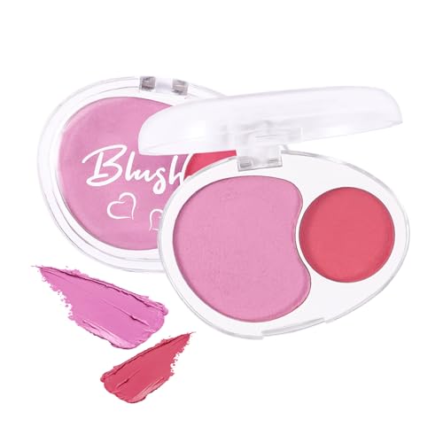 Blush crème - 2 couleurs rose crème - Léger et respirant - Pour les yeux/joues/lèvres - Imperméable et résistant à la transpiration - Formule crémeuse et ultra pigmentée - Aspect naturel