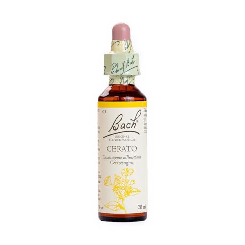 Bach - Flor de Bach Cerato, Complemento Alimenticio, con Extracto de Flores de Cerato, Uva de Alc 27% Vol, Ayuda a Gestionar las Emociones Cuando Se Quiere Tener Seguridad en Uno Mismo - 20 ml