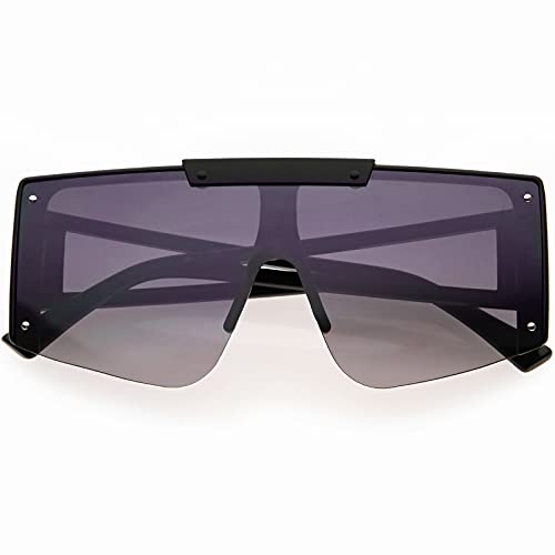 zeroUV - Oversize Modern Color Tone Sports Shield Flat Top Sunglasses D271