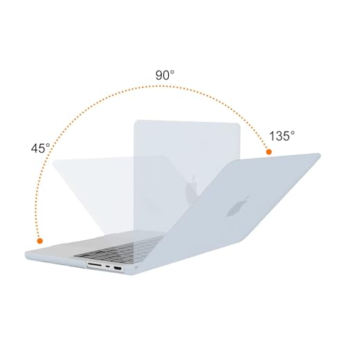 Image of MOSISO Compatible with MacBook Pro 14 inch Case 2025 2024 2023 2022 2021 M5 M4 M3 M2 M1 A3434 A3112 A3185 A3401 A2918 A2992 A2779 A2442, Hard Shell&Keyboard Cover&Screen Film&Pouch,Baby Blue
