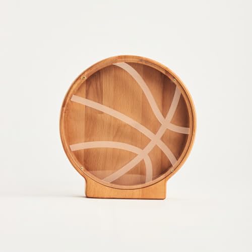 TEXAS BEST GIFT Personalized Basketball Wooden Piggy Bank for Kids