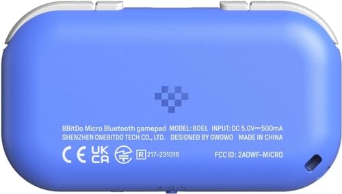 Mini Bluetooth Gamepad for Switch, Android, and Raspberry Pi (Blue)