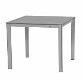 MWH 879737 Elements Tisch, silber/grau, 90 x 90 x 74 cm