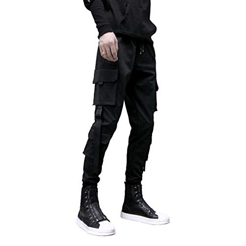 Calça de corrida masculina Aelfric Eden com vários bolsos para uso ao ar livre, moda casual, calça d