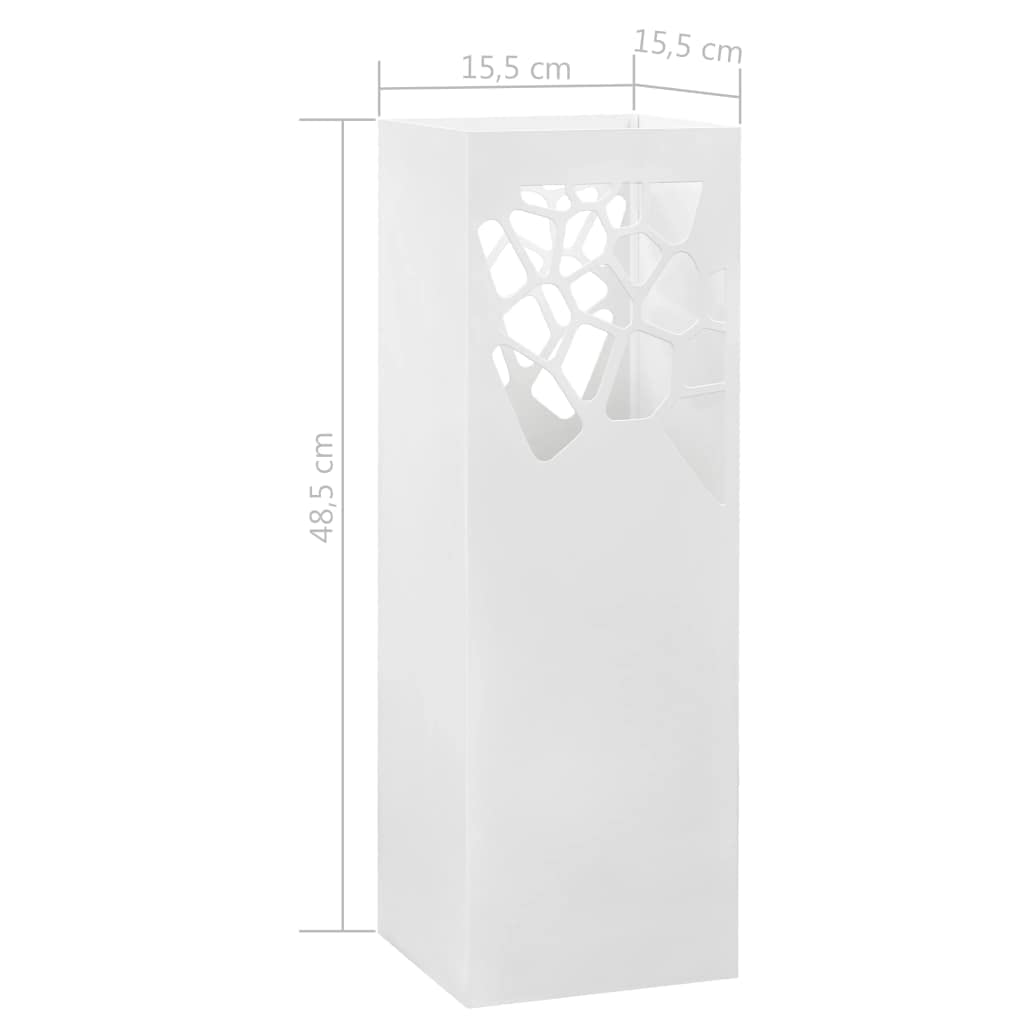 SKM Umbrella Stand with Removable Plastic Drip Tray Stones Steel Umbrella Stands for Entryway White Pattern 5