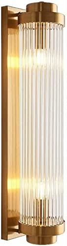 Lámpara de pared de cristal posmoderna E14 con estructura creativa color oro