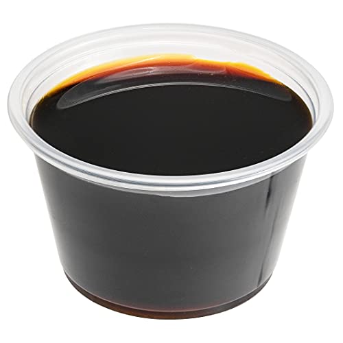 Restaurantware-Chef 101 4 Ounce Sauce Cups, 2000 Microwave-Safe Condiment Cups - Crack-Resistant, Disposable, Clear Plastic Portion Cup, For Samples, Sauces, Or Toppings, Lids Sold Separately
