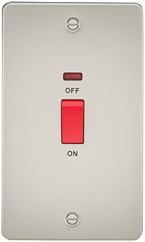 Knightsbridge FP8900BB Brushed Brass FPAV8900BB Flat Plate 115V/230V Dual Voltage Shaver Socket Black Insert, 230 V