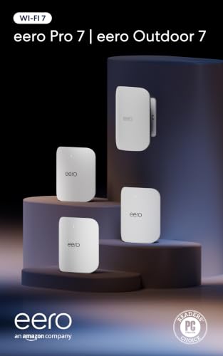 Amazon eero Pro 7 (3-pack) with Amazon eero Outdoor 7 (1-pack) me...