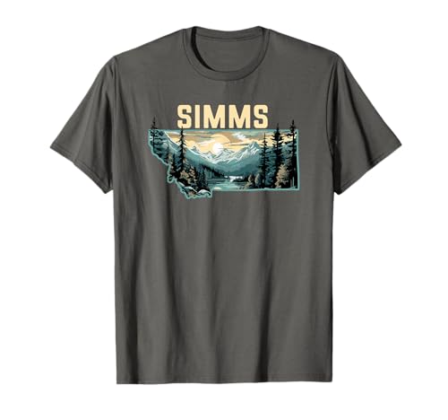 Simms Montana Outdoor Art Retro Hiking T-Shirt