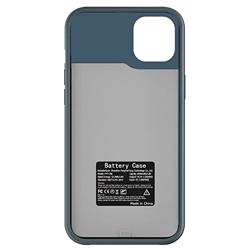 Battery Case For Iphone 13 Pro Max, 8500Mah Ultra-Slim Rechargeable Portable Charging Cover Extended Battery Pack Compatible With Iphone 13 Pro Max (6.7 Inch) Charger Case Support Carplay-Navy Blue #TOP7