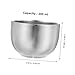 NOLITOY 2pcs Stainless Steel Shaving Lathering Bowl Double Layer for Durable Shaving Mug for Sleek Silver Finish
