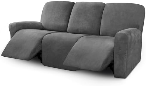 ULTICOR Velvet 8-Pieces Recliner Sofa...