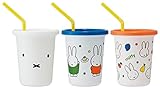 Skater SIH3ST-A Tumbler with Straw, 3 Pieces, 11.8 fl oz (320 ml), Miffy, 21, Made in Japan