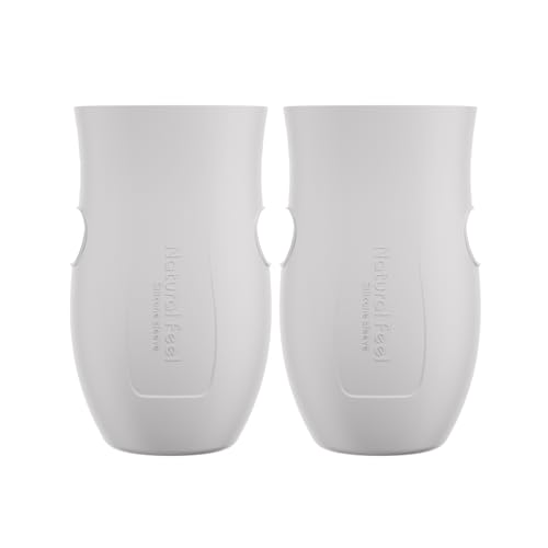 Gulicola Glass Baby Bottle Silicone Sleeves, White, 8 oz - 2pks