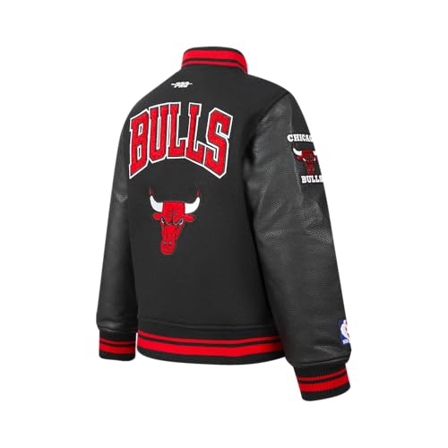 Pro Standard BIG KIDS NBA CHICAGO BULLS RETRO CLASSICS VARSITY JACKET BLACK/RED/BLACK L by Pro Standard - Image 2